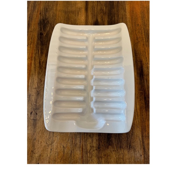 Vintage Ceramic Asparagus Tray or Roasting Dish - White, Vintage - Made in Japan - Picture 3 of 7